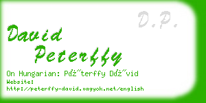 david peterffy business card